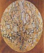 Piet Mondrian Oval Compositon oil painting artist